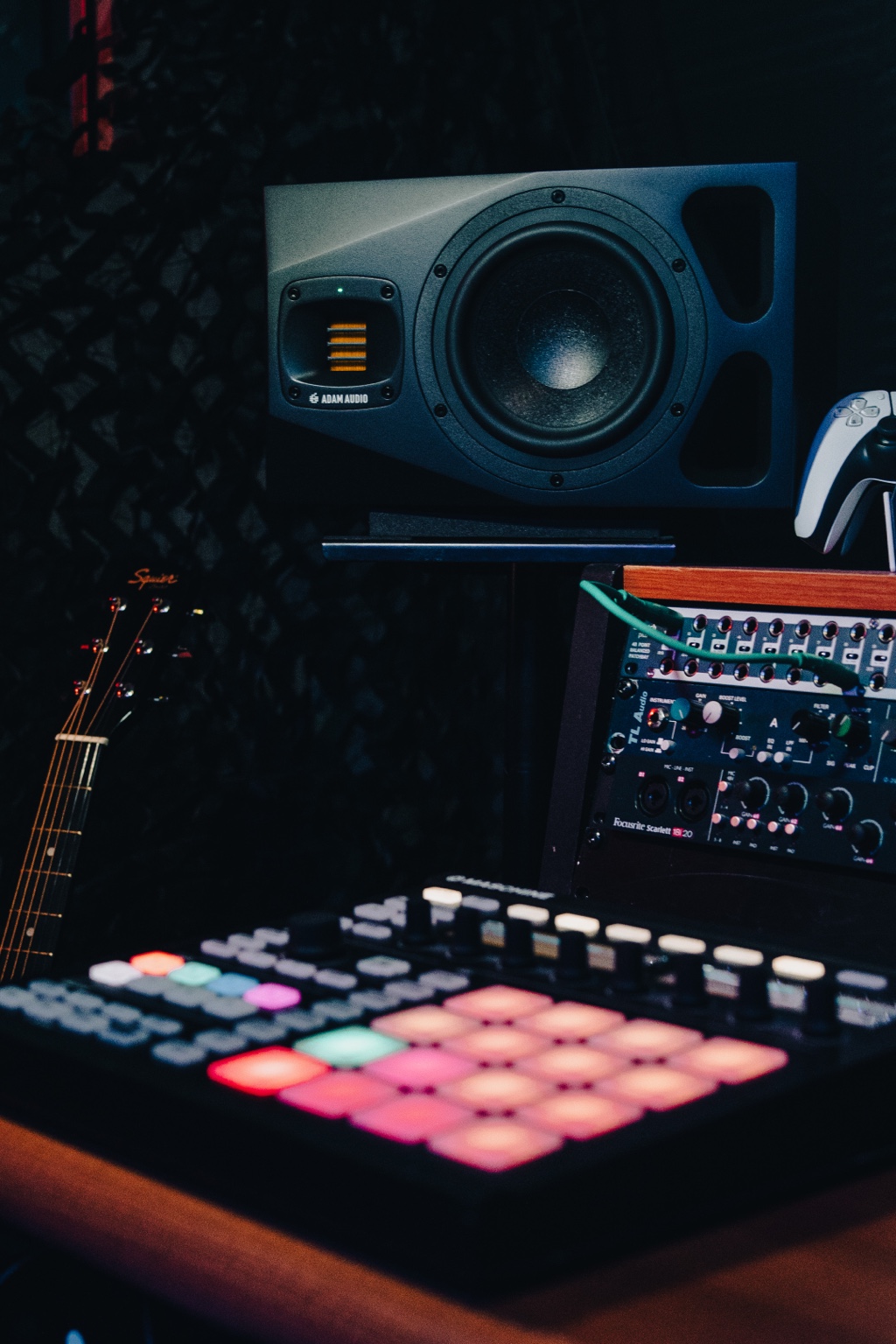 ADAM Audio monitor, Focusrite rack gear and production hardware at SoundBunker Algarve